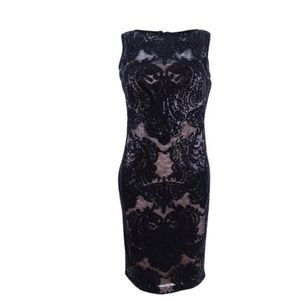 Calvin Klein Lace Sequined Sheath Dress